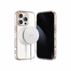 Ples รุ่น Lepi Air Layer TwoFace (Magnetic) - เคส iPhone 16 Pro - สี Chestnut Pearl/Transparent