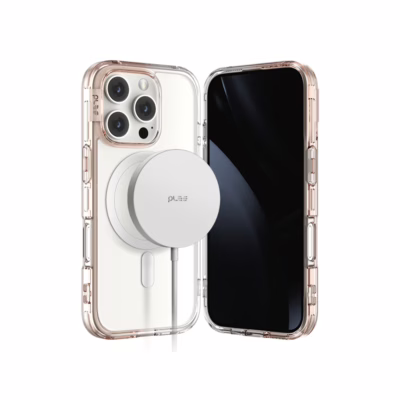 Ples รุ่น Lepi Air Layer TwoFace (Magnetic) - เคส iPhone 16 Pro Max - สี Chestnut Pearl/Transparent