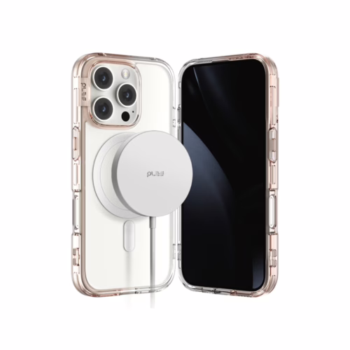 Ples รุ่น Lepi Air Layer TwoFace (Magnetic) - เคส iPhone 16 Pro - สี Chestnut Pearl/Transparent