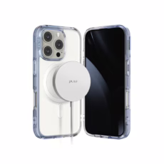 Ples รุ่น Lepi Air Layer TwoFace (Magnetic) - เคส iPhone 16 Pro Max - สี Cashmere Blue/Transparent