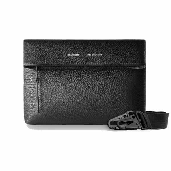 GRAMS(28) รุ่น 153 Sling Mini - กระเป๋า - สี Pebbled Black