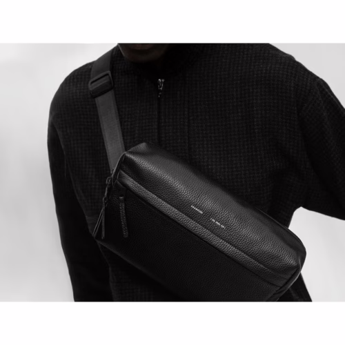 GRAMS(28) รุ่น 156 City Sling - สี Pebbled Black - Image 4