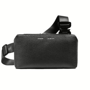 GRAMS(28) รุ่น Essential Sling (Pebbled Leather) - กระเป๋า - สี Black
