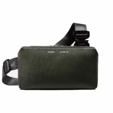 GRAMS(28) รุ่น 157 Essential Sling (Pebbled Leather) - กระเป๋า - สี Dark Green