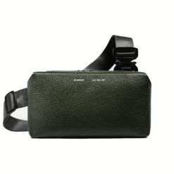 GRAMS(28) รุ่น 157 Essential Sling (Pebbled Leather) - กระเป๋า - สี Dark Green