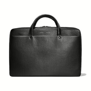 GRAMS(28) รุ่น 159 Folio Pro (Pebbled Leather) - กระเป่าใส่ Laptop 16" - สี Black