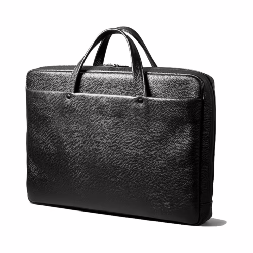 GRAMS(28) รุ่น 159 Folio Pro (Pebbled Leather) - กระเป่าใส่ Laptop 16" - สี Black
