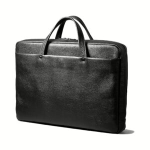 GRAMS(28) รุ่น 159 Folio Pro (Pebbled Leather) - กระเป่าใส่ Laptop 16" - สี Black