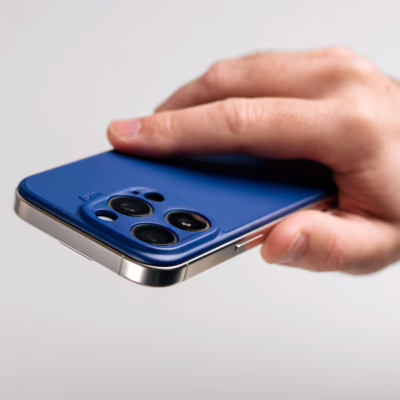 Suti รุ่น PhoneBack Silicone (Magsafe) - เคส iPhone 16 Pro - สี Marine Blue