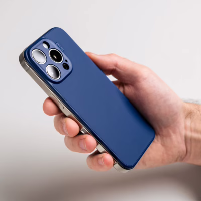 Suti รุ่น PhoneBack Silicone (Magsafe) - เคส iPhone 16 Pro - สี Marine Blue