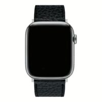 GRAMS(28) รุ่น 161 Modern Band (Pebbled Leather) - สายนาฬิกา Apple Watch 42/44/45/49mm - สี Black/Black