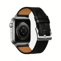 GRAMS(28) รุ่น 161 Modern Band (Snowflake Leather) - สายนาฬิกา Apple Watch 42/44/45/49mm - สี Silver/Black