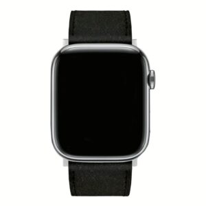 GRAMS(28) รุ่น 161 Modern Band (Snowflake Leather) - สายนาฬิกา Apple Watch 42/44/45/49mm - สี Silver/Black