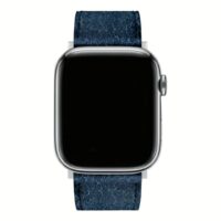GRAMS(28) รุ่น 161 Modern Band (Snowflake Leather) - สายนาฬิกา Apple Watch 42/44/45/49mm - สี Silver/Jeans