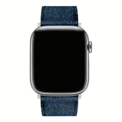 GRAMS(28) รุ่น 161 Modern Band (Snowflake Leather) - สายนาฬิกา Apple Watch 42/44/45/49mm - สี Silver/Jeans