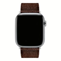 GRAMS(28) รุ่น 161 Modern Band (Snowflake Leather) - สายนาฬิกา Apple Watch 42/44/45/49mm - สี Silver/Tobacco