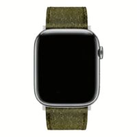 GRAMS(28) รุ่น 161 Modern Band (Snowflake Leather) - สายนาฬิกา Apple Watch 42/44/45/49mm - สี Silver/Olive