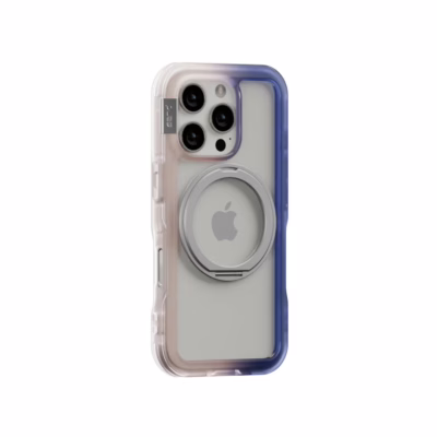 Ples รุ่น Arche TwoFace Magnetic Ring Stand - เคส iPhone 16 Pro Max - สี Transcendent Pink/Future Dusk