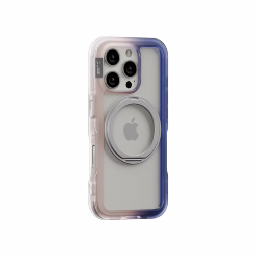 Ples รุ่น Arche TwoFace Magnetic Ring Stand - เคส iPhone 16 Pro Max - สี Transcendent Pink/Future Dusk