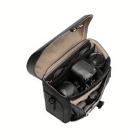 GRAMS(28) รุ่น 172 Camera Sling (Pebbled Leather) - กระเป๋าใส่กล้อง - สี Black