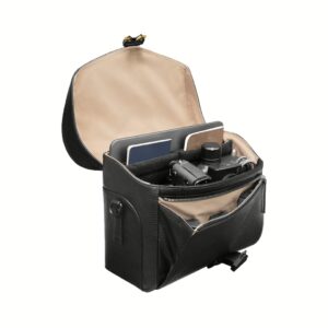 GRAMS(28) รุ่น 172 Camera Sling (Pebbled Leather) - กระเป๋าใส่กล้อง - สี Black