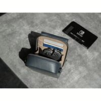 GRAMS(28) รุ่น 173 Vertical Sling (Pebbled Leather) - กระเป่า - สี Navy Blue