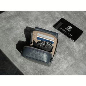 GRAMS(28) รุ่น 173 Vertical Sling (Pebbled Leather) - กระเป่า - สี Navy Blue