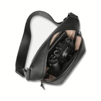 GRAMS(28) รุ่น 175 Moon Bag - กระเป๋าคาด - สี Pebbled Black