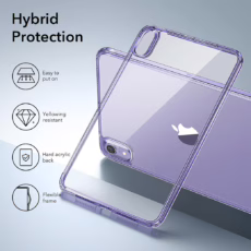 ESR รุ่น Classic Hybrid Back Case - เคส iPad mini (7th/6th Gen) - สี Clear Purple