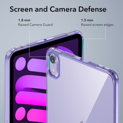ESR รุ่น Classic Hybrid Back Case - เคส iPad mini (7th/6th Gen) - สี Clear Purple