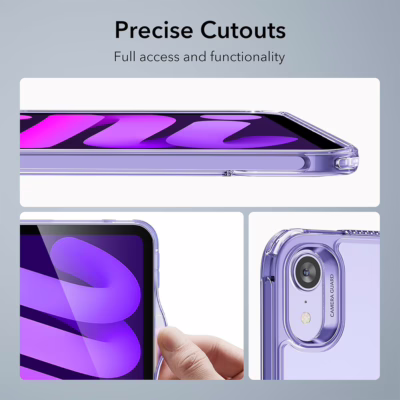 ESR รุ่น Classic Hybrid Back Case - เคส iPad mini (7th/6th Gen) - สี Clear Purple