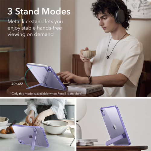 ESR รุ่น Boost Kickstand Case - เคส iPad mini (7th/6th Gen) - สี Clear Purple