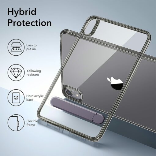 ESR รุ่น Boost Kickstand Case - เคส iPad mini (7th/6th Gen) - สี Clear Black - Image 6