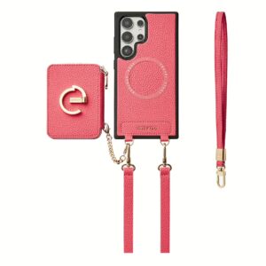 Custype รุ่น Original Design Case - Bundle Set - เคส Galaxy S25 Ultra - สี Peach Pink (พร้อมกระเป๋าติดหลังมือถือและสาย)