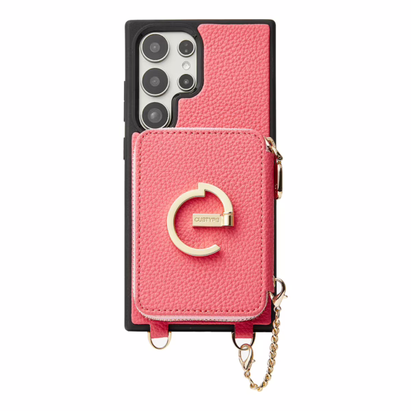 Custype รุ่น Original Design Case - Bundle Set - เคส Galaxy S25 Ultra - สี Peach Pink (พร้อมกระเป๋าติดหลังมือถือและสาย)