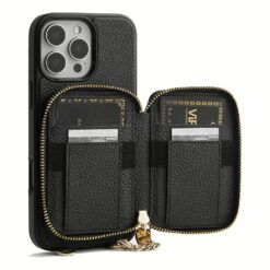 Custype รุ่น Original Design Case - Bundle Set - เคส iPhone 16 Pro Max - สี Black (พร้อมกระเป๋าติดหลังมือถือและสาย)