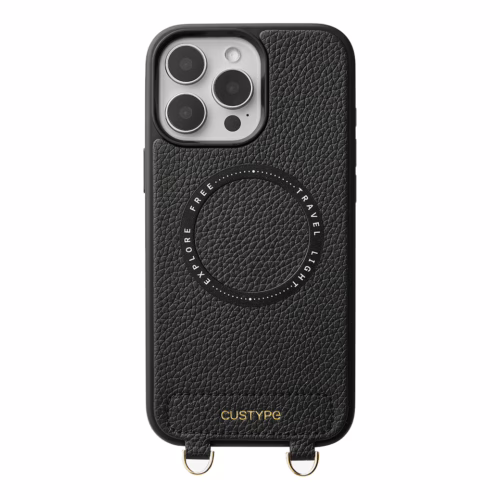 Custype รุ่น Original Design Case - Bundle Set - เคส iPhone 16 Pro Max - สี Black (พร้อมกระเป๋าติดหลังมือถือและสาย)