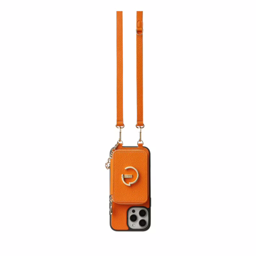 Custype รุ่น Original Design Case - Bundle Set - เคส iPhone 16 Pro Max - สี Orange (พร้อมกระเป๋าติดหลังมือถือและสาย)