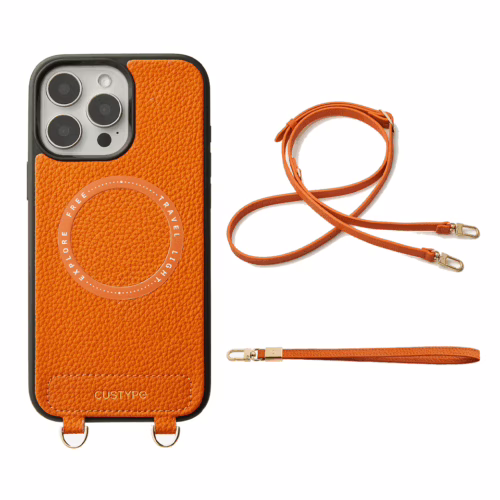 Custype รุ่น Original Design Case - Bundle Set - เคส iPhone 16 Pro Max - สี Orange/Strap