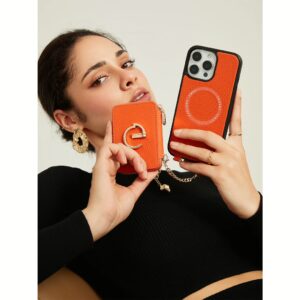 Custype รุ่น Original Design Case - Bundle Set - เคส iPhone 16 Pro Max - สี Orange (พร้อมกระเป๋าติดหลังมือถือและสาย)