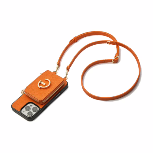 Custype รุ่น Original Design Case - Bundle Set - เคส iPhone 16 Pro Max - สี Orange (พร้อมกระเป๋าติดหลังมือถือและสาย)