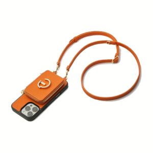 Custype รุ่น Original Design Case - Bundle Set - เคส iPhone 16 Pro Max - สี Orange (พร้อมกระเป๋าติดหลังมือถือและสาย)