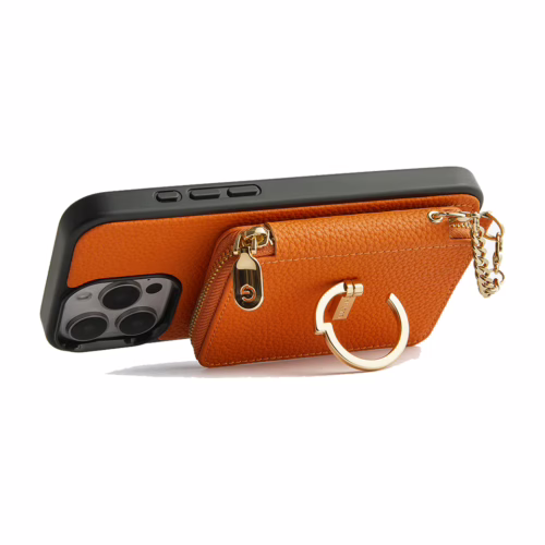 Custype รุ่น Original Design Case - Bundle Set - เคส iPhone 16 Pro Max - สี Orange (พร้อมกระเป๋าติดหลังมือถือและสาย)