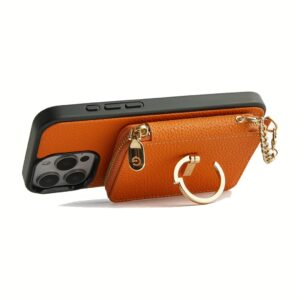 Custype รุ่น Original Design Case - Bundle Set - เคส iPhone 16 Pro Max - สี Orange (พร้อมกระเป๋าติดหลังมือถือและสาย)