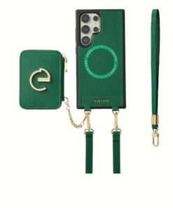 Custype รุ่น Original Design Case - Bundle Set - เคส Galaxy S25 Ultra - สี Green (พร้อมกระเป๋าติดหลังมือถือและสาย)