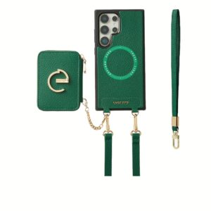 Custype รุ่น Original Design Case - Bundle Set - เคส Galaxy S25 Ultra - สี Green (พร้อมกระเป๋าติดหลังมือถือและสาย)