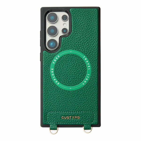 Custype รุ่น Original Design Case - Bundle Set - เคส Galaxy S25 Ultra - สี Green (พร้อมกระเป๋าติดหลังมือถือและสาย)