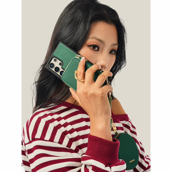 Custype รุ่น Original Design Case - Bundle Set - เคส Galaxy S25 Ultra - สี Green (พร้อมกระเป๋าติดหลังมือถือและสาย)