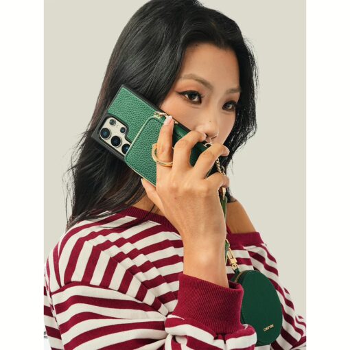 Custype รุ่น Original Design Case - Bundle Set - เคส Galaxy S25 Ultra - สี Green (พร้อมกระเป๋าติดหลังมือถือและสาย) - Image 3
