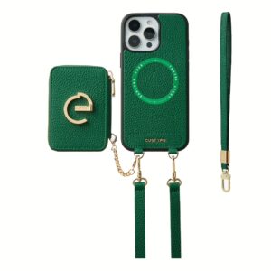 Custype รุ่น Original Design Case - Bundle Set - เคส iPhone 16 Pro Max - สี Green (พร้อมกระเป๋าติดหลังมือถือและสาย)